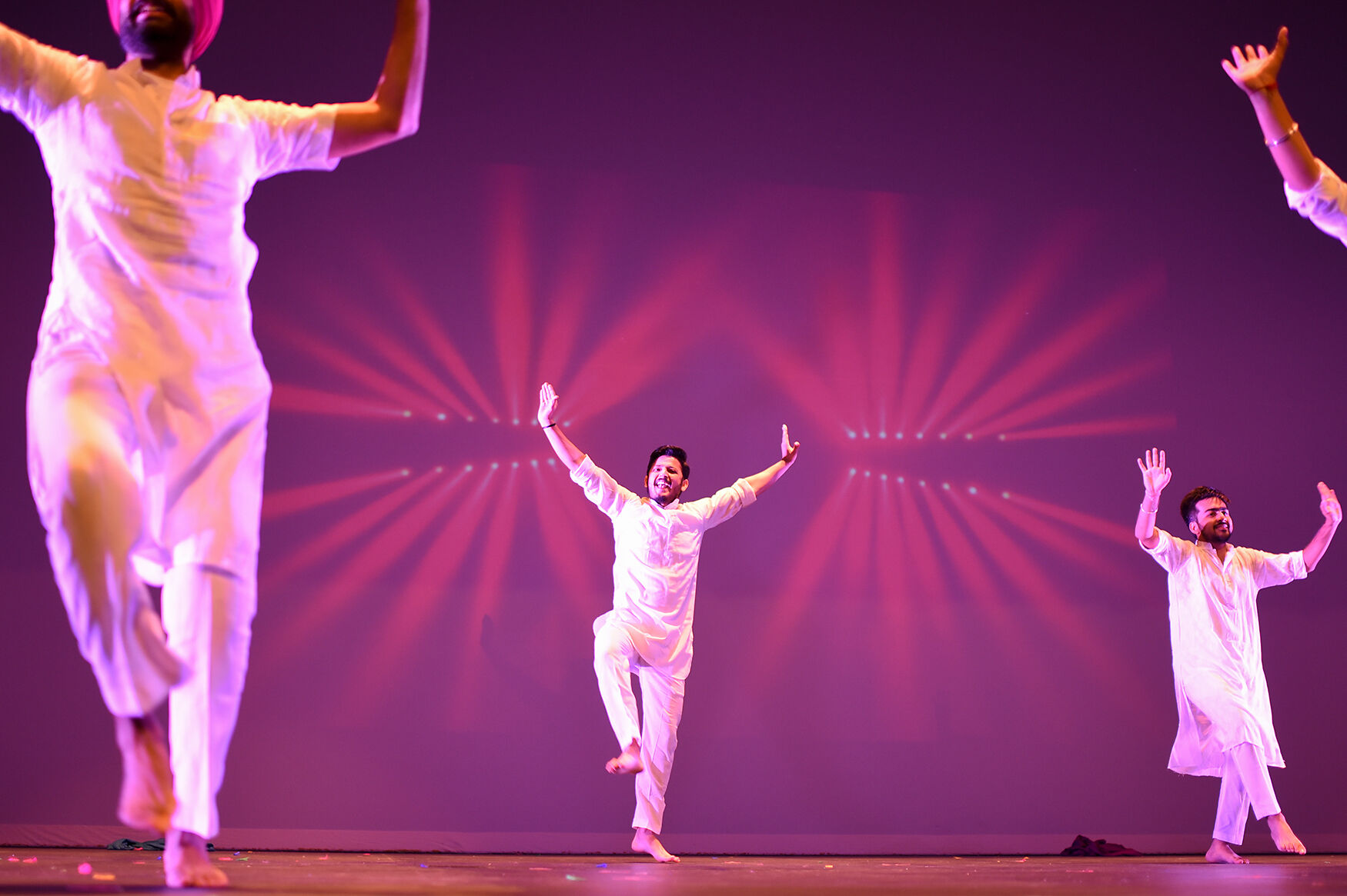 Ritin Kambhoj and the Showstoppers put on a Bhangra and Bollywood dance